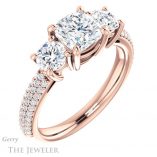 Cushion Cut Forever One Moissanite Engagement Ring #GTJ951-cushion-fo-r