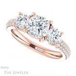 Cushion Cut Forever One Moissanite Engagement Ring #GTJ951-cushion-fo-r