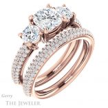 Cushion Cut Forever One Moissanite Engagement Ring #GTJ951-cushion-fo-r