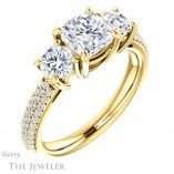 Cushion Cut Forever One Moissanite Engagement Ring #GTJ951-cushion-fo-y