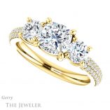 Cushion Cut Forever One Moissanite Engagement Ring #GTJ951-cushion-fo-y