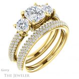 Cushion Cut Forever One Moissanite Engagement Ring #GTJ951-cushion-fo-y