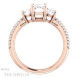 Emerald Cut Forever One Moissanite Engagement Ring #GTJ951-emerald-fb-r 2 Emerald Cut Forever Brilliant Moissanite Engagement Ring #GTJ951-emerald-fb-r
