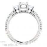 Emerald Cut Forever Brilliant Moissanite Engagement Ring #GTJ951-emerald-fb-w