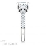 Emerald Cut Forever Brilliant Moissanite Engagement Ring #GTJ951-emerald-fb-w