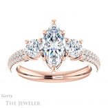 Marquise Cut Forever Brilliant Moissanite Engagement Ring #GTJ951-marquise-fb-r