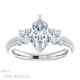 Marquise Cut Forever Brilliant Moissanite Engagement Ring #GTJ951-marquise-fb-w