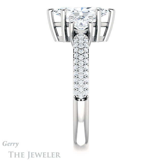 Marquise Cut Forever Brilliant Moissanite Engagement Ring #GTJ951-marquise-fb-w
