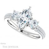 Marquise Cut Forever Brilliant Moissanite Engagement Ring #GTJ951-marquise-fb-w