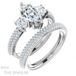 Marquise Cut Forever Brilliant Moissanite Engagement Ring #GTJ951-marquise-fb-w