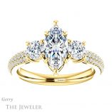 Marquise Cut Forever Brilliant Moissanite Engagement Ring #GTJ951-marquise-fb-y