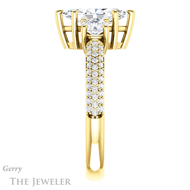 Marquise Cut Forever Brilliant Moissanite Engagement Ring #GTJ951-marquise-fb-y