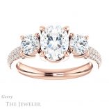 Oval Shaped Forever One Moissanite Engagement Ring #GTJ951-oval-fo-r 1 Oval Shaped Forever One Moissanite Engagement Ring #GTJ951-oval-fo-r