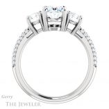 Oval Shaped Forever One Moissanite Engagement Ring #GTJ951-oval-fo-w 2 Oval Shaped Forever One Moissanite Engagement Ring #GTJ951-oval-fo-w