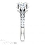 Oval Shaped Forever One Moissanite Engagement Ring #GTJ951-oval-fo-w 3 Oval Shaped Forever One Moissanite Engagement Ring #GTJ951-oval-fo-w