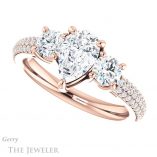 Pear Shaped Forever One Moissanite Engagement Ring #GTJ951-pear-fb-r 5 Pear Shaped Forever Brilliant Moissanite Engagement Ring #GTJ951-pear-fb-r
