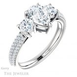 Pear Shaped Forever Brilliant Moissanite Engagement Ring #GTJ951-pear-fb-w