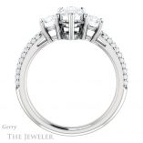 Pear Shaped Forever Brilliant Moissanite Engagement Ring #GTJ951-pear-fb-w