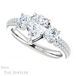 Pear Shaped Forever Brilliant Moissanite Engagement Ring #GTJ951-pear-fb-w