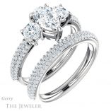 Pear Shaped Forever Brilliant Moissanite Engagement Ring #GTJ951-pear-fb-w