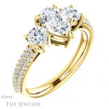 Pear Shaped Forever Brilliant Moissanite Engagement Ring #GTJ951-pear-fb-y