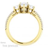 Pear Shaped Forever Brilliant Moissanite Engagement Ring #GTJ951-pear-fb-y