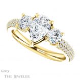 Pear Shaped Forever Brilliant Moissanite Engagement Ring #GTJ951-pear-fb-y