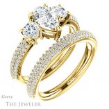 Pear Shaped Forever Brilliant Moissanite Engagement Ring #GTJ951-pear-fb-y