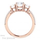 Round Cut Forever One Moissanite Engagement Ring #GTJ951-round-fo-r