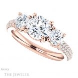 Round Cut Forever One Moissanite Engagement Ring #GTJ951-round-fo-r