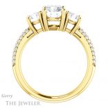 Round Cut Forever One Moissanite Engagement Ring #GTJ951-round-fo-y 2 Round Cut Forever One Moissanite Engagement Ring #GTJ951-round-fo-y