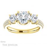 Round Cut Forever One Moissanite Engagement Ring #GTJ951-round-fo-y 1 Round Cut Forever One Moissanite Engagement Ring #GTJ951-round-fo-y