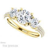 Round Cut Forever One Moissanite Engagement Ring #GTJ951-round-fo-y 5 Round Cut Forever One Moissanite Engagement Ring #GTJ951-round-fo-y