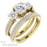 Round Cut Forever One Moissanite Engagement Ring #GTJ951-round-fo-y 6 Round Cut Forever One Moissanite Engagement Ring #GTJ951-round-fo-y