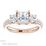 Princess Cut Forever One Moissanite Engagement Ring #GTJ951-square-fo-r
