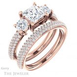 Princess Cut Forever One Moissanite Engagement Ring #GTJ951-square-fo-r