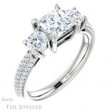 Princess Cut Forever One Moissanite Engagement Ring #GTJ951-square-fo-w
