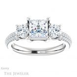 Princess Cut Forever One Moissanite Engagement Ring #GTJ951-square-fo-w