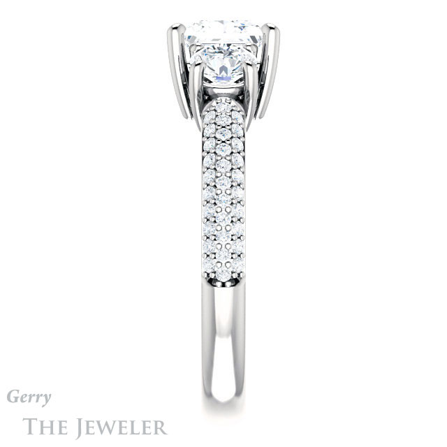 Princess Cut Forever One Moissanite Engagement Ring #GTJ951-square-fo-w