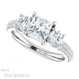 Princess Cut Forever One Moissanite Engagement Ring #GTJ951-square-fo-w