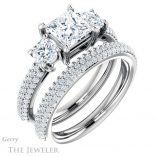 Princess Cut Forever One Moissanite Engagement Ring #GTJ951-square-fo-w
