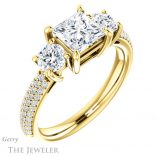 Princess Cut Forever One Moissanite Engagement Ring #GTJ951-square-fo-y 4 Princess Cut Forever One Moissanite Engagement Ring #GTJ951-square-fo-y