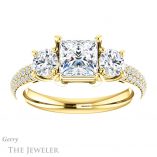 Princess Cut Forever One Moissanite Engagement Ring #GTJ951-square-fo-y 1 Princess Cut Forever One Moissanite Engagement Ring #GTJ951-square-fo-y