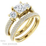 Princess Cut Forever One Moissanite Engagement Ring #GTJ951-square-fo-y 6 Princess Cut Forever One Moissanite Engagement Ring #GTJ951-square-fo-y