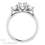 Cushion Cut Forever One Moissanite Engagement Ring #GTJ953-cushion-fo-w 2 Cushion Cut Forever One Moissanite Engagement Ring #GTJ953-cushion-fo-w