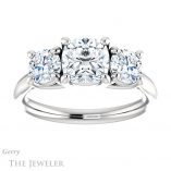 Cushion Cut Forever One Moissanite Engagement Ring #GTJ953-cushion-fo-w 1 Cushion Cut Forever One Moissanite Engagement Ring #GTJ953-cushion-fo-w