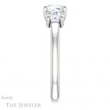 Cushion Cut Forever One Moissanite Engagement Ring #GTJ953-cushion-fo-w 3 Cushion Cut Forever One Moissanite Engagement Ring #GTJ953-cushion-fo-w