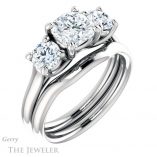 Cushion Cut Forever One Moissanite Engagement Ring #GTJ953-cushion-fo-w 6 Cushion Cut Forever One Moissanite Engagement Ring #GTJ953-cushion-fo-w