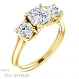 Cushion Cut Forever One Moissanite Engagement Ring #GTJ953-cushion-fo-y 4 Cushion Cut Forever One Moissanite Engagement Ring #GTJ953-cushion-fo-y