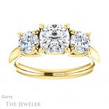 Cushion Cut Forever One Moissanite Engagement Ring #GTJ953-cushion-fo-y 1 Cushion Cut Forever One Moissanite Engagement Ring #GTJ953-cushion-fo-y